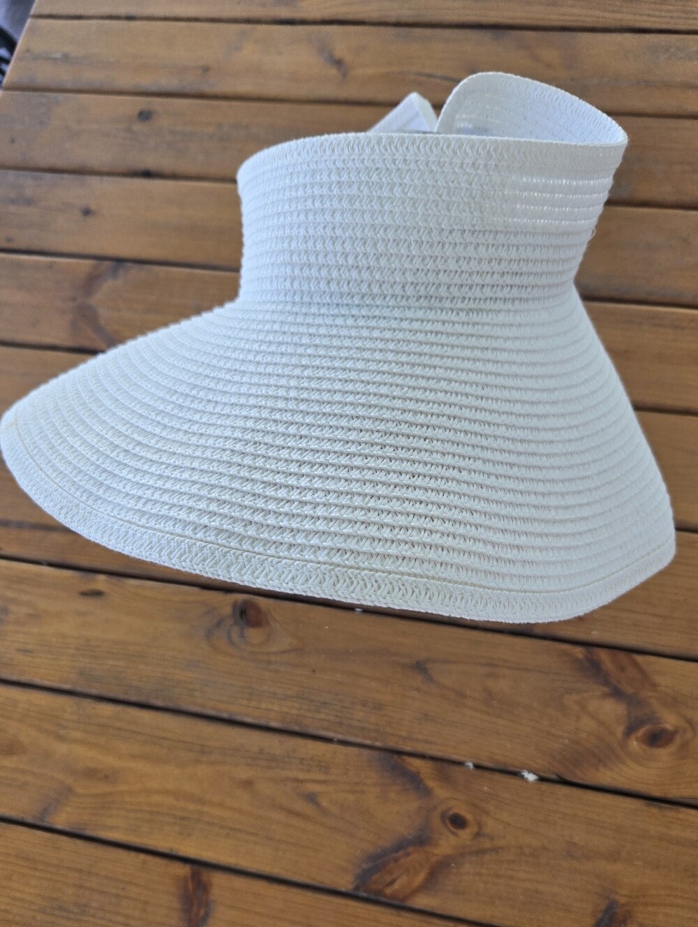 Shade & Shore:White Wide Brim Sun Visor Hat - Women's Summer Accessory